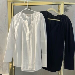 Everlane long wrist blouses. Exact same. White and black. Never worn no tags.